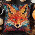 Abstract Fox Quilted Pillow Cover Living Decor Ideas Gift Ideas For Him - Curranto