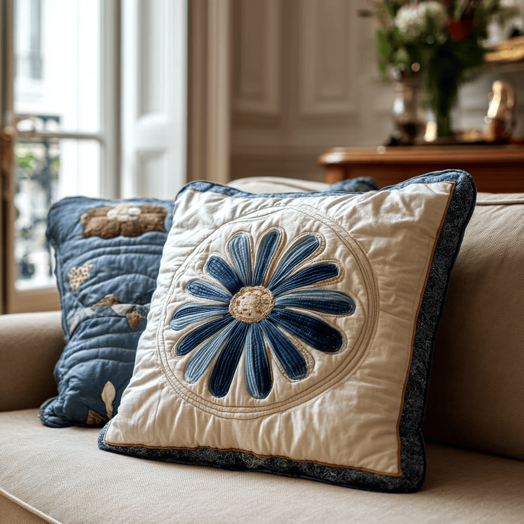 Antique Bloom Quilted Pillow Cover Holiday Living Decorations Presents For Men - Curranto