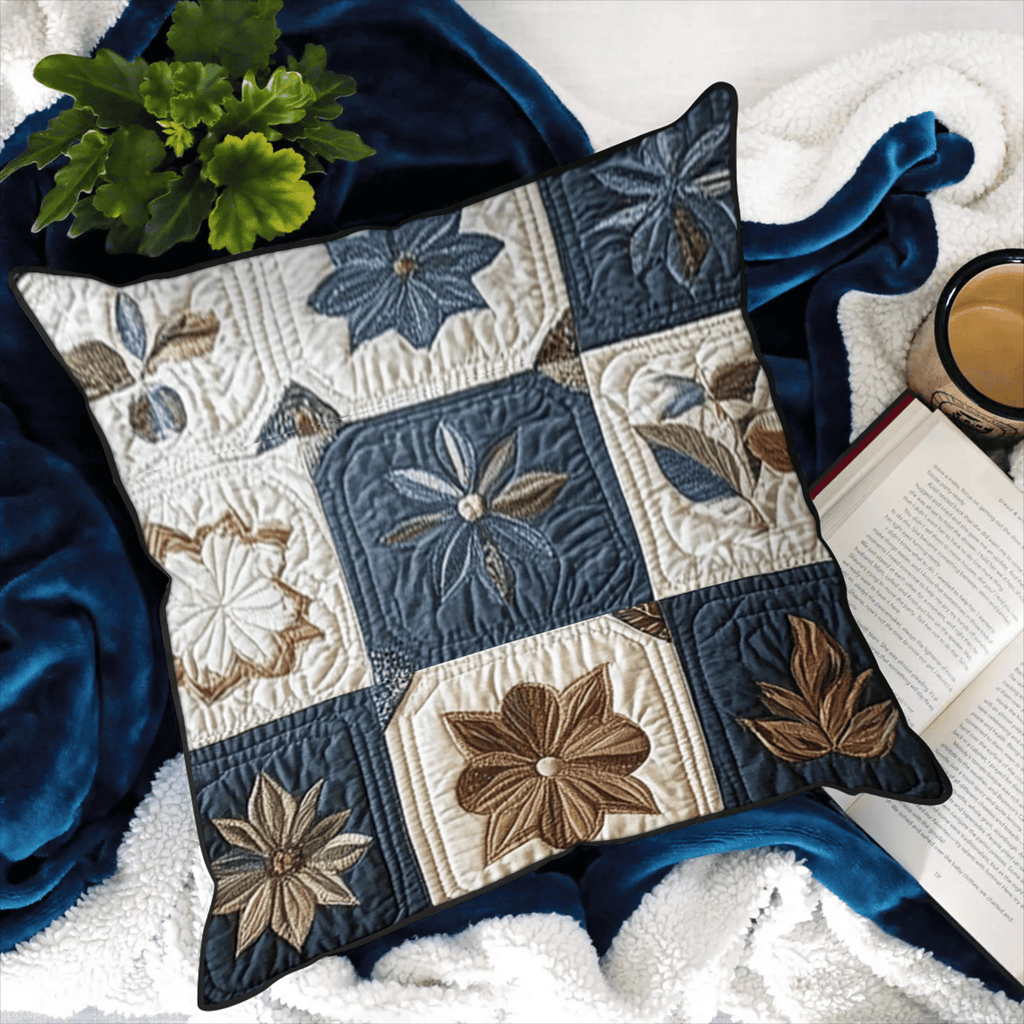 Antique Bloom Quilted Pillow Cover Room Decor Ideas Gift For Husband - Curranto