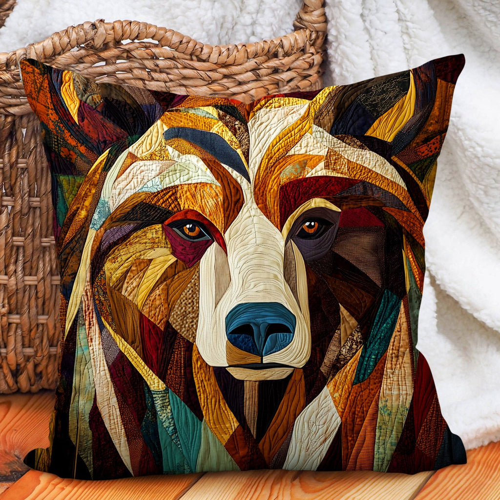 Bear Brave Quilted Pillow Cover Home Good Decoration Ideas For Brother - Curranto