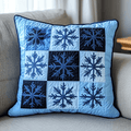 Blue Frost Quilted Pillow Cover Holiday Home Decor Gift Ideas For Mom - Curranto