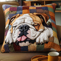 Bulldog Sleepy Time Quilted Pillow Cover House Decoration Gifts For Boyfriend - Curranto