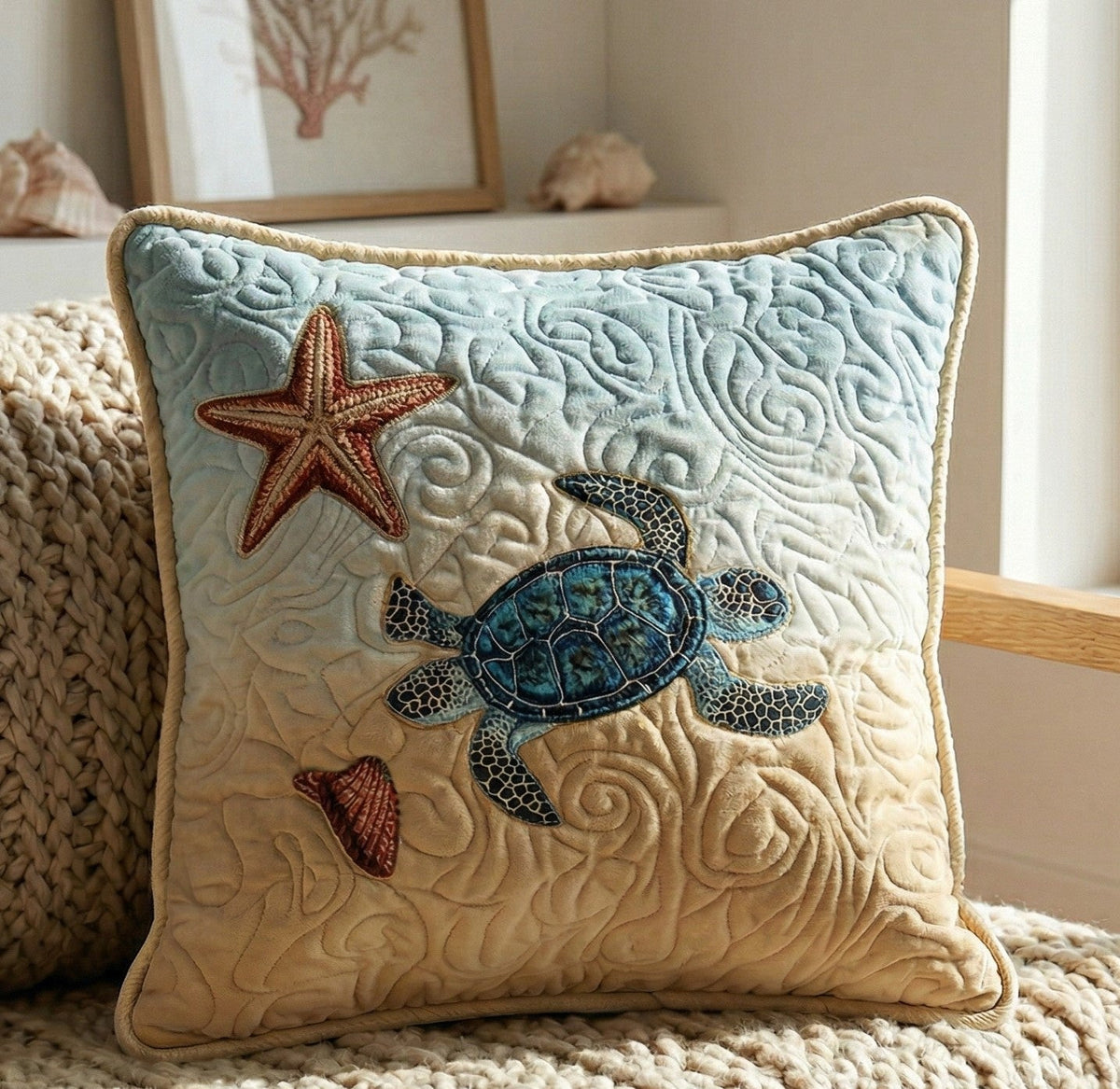 Coastal Charm Quilted Pillow Cover Living Room Decor Ideas For Brother - Curranto