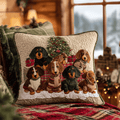Dachshund Cheer Quilted Pillow Cover Cute Room Decor Gifts For Boyfriend - Curranto