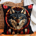Dreamcatcher Wolf Quilted Pillow Cover House Decoration Gift Ideas For Friend - Curranto