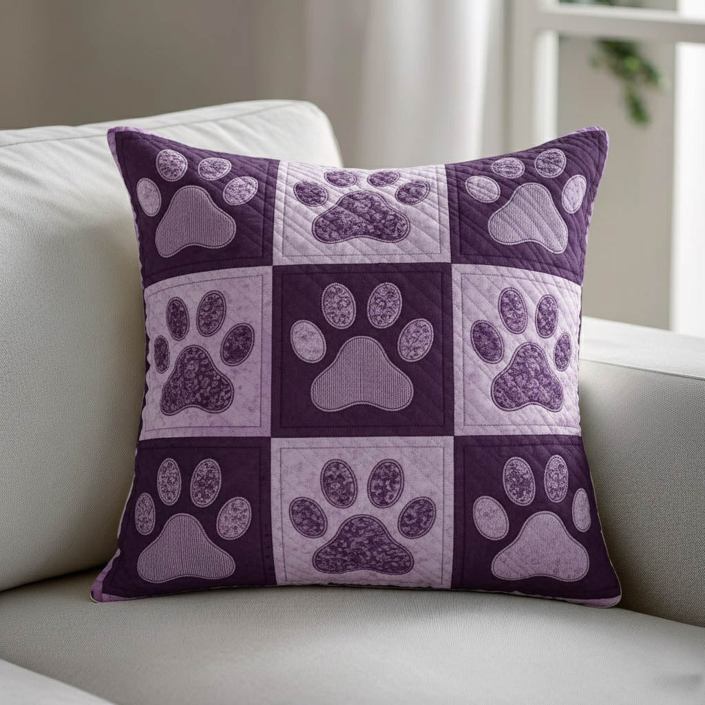 Paw Path Quilted Pillow Cover Decor Ideas For Living Room Gifts For Him - Curranto
