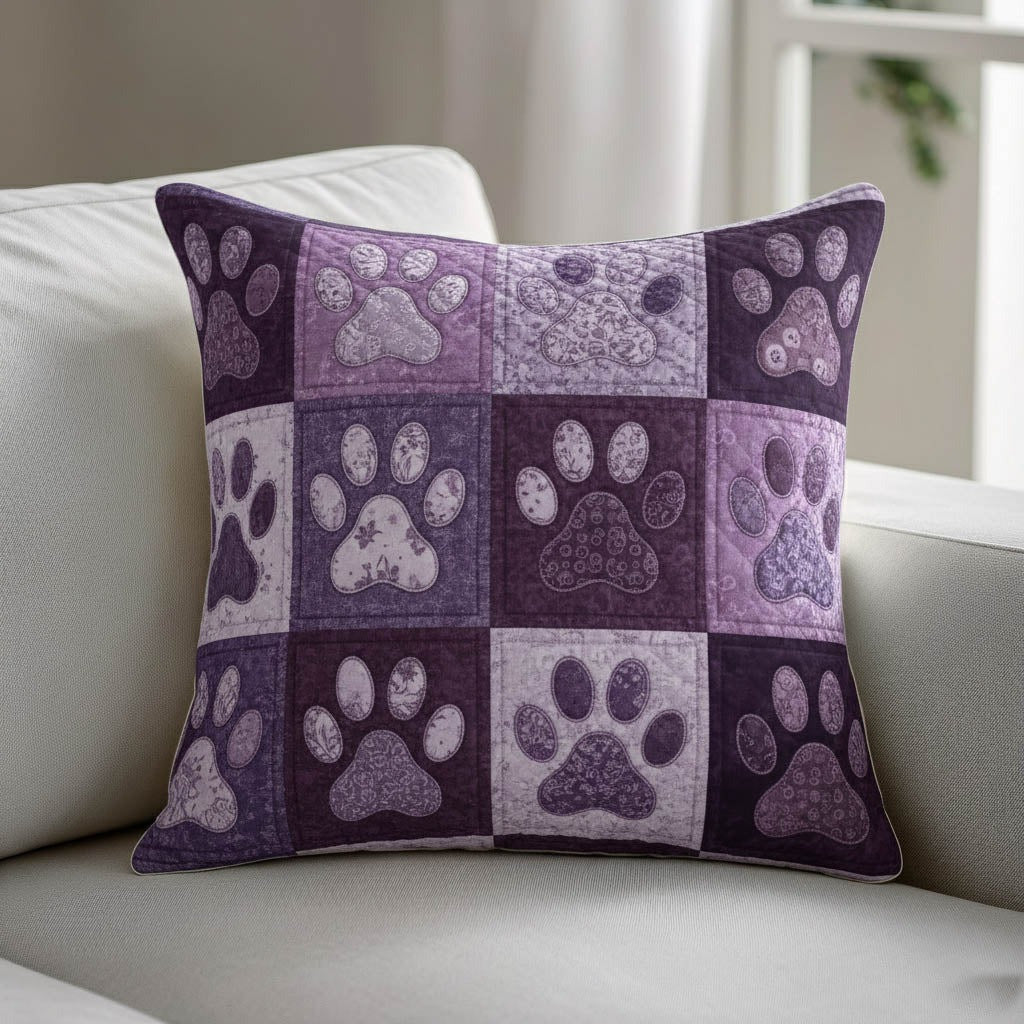 Paw Path Quilted Pillow Cover Home Good Decoration Best Gifts For Brother - Curranto
