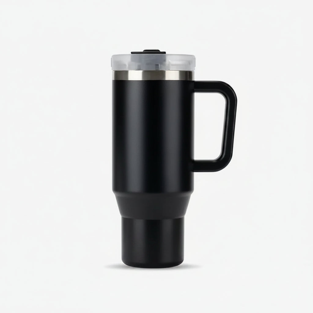 Tyeso Insulated Tumbler Stainless Steel Travel Mug with Handle & Straw