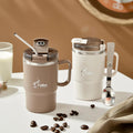 304 Stainless Steel Insulated Coffee Mug with Spoon & Strainer