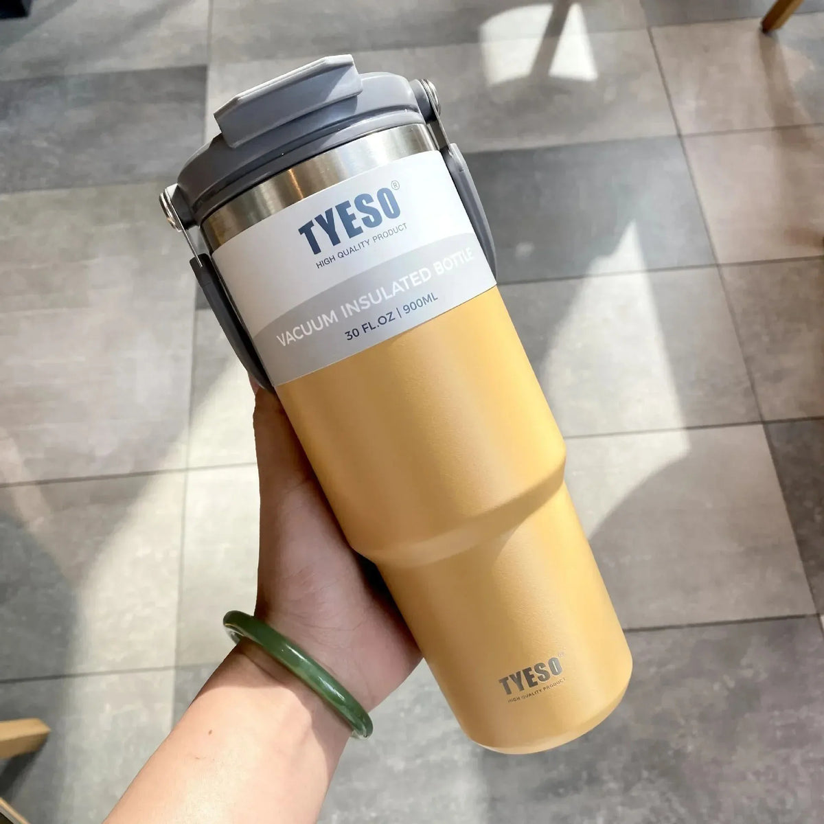 Tyeso Insulated Stainless Steel Coffee Tumbler for Travel & Commuting