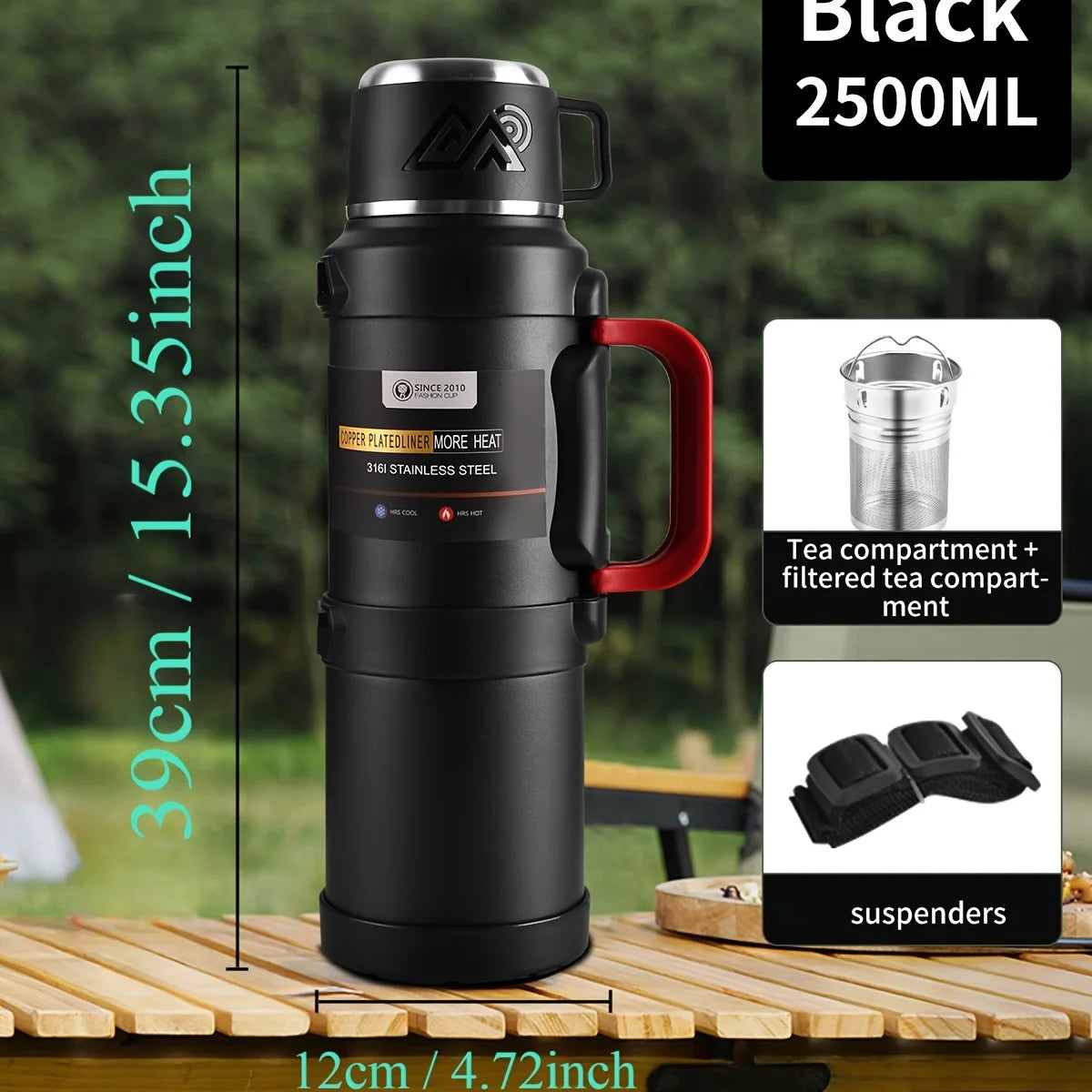 Large Capacity Stainless Steel Thermos - Outdoor Thermal Water Bottle
