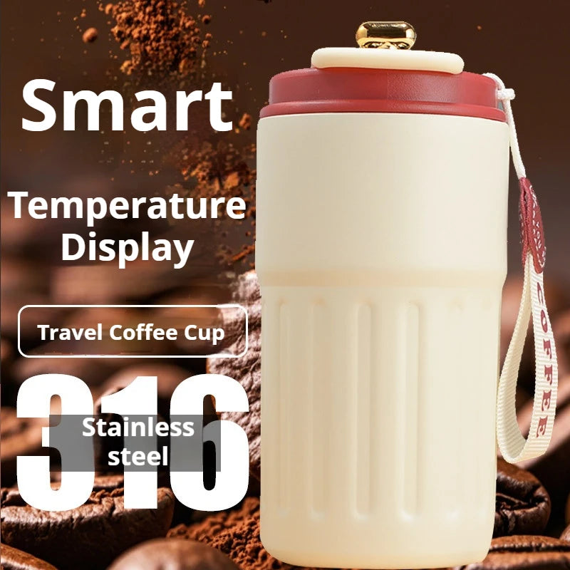 Smart LED Temperature Coffee Cup 316 Stainless Steel Travel Mug
