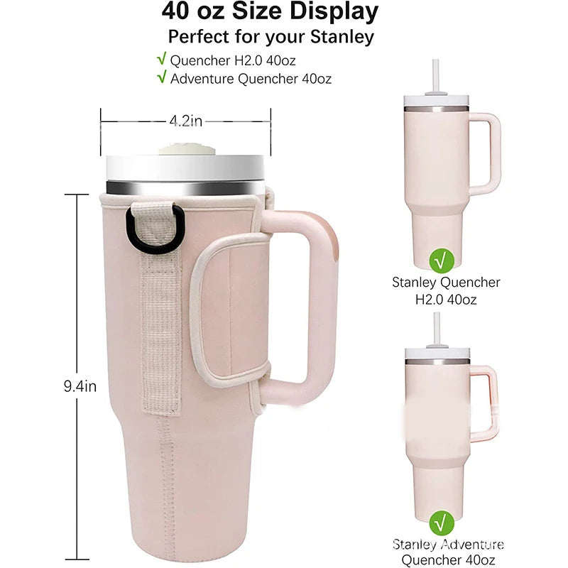 40oz Tumbler Carrier Bag Neoprene Water Bottle Sling for Hiking